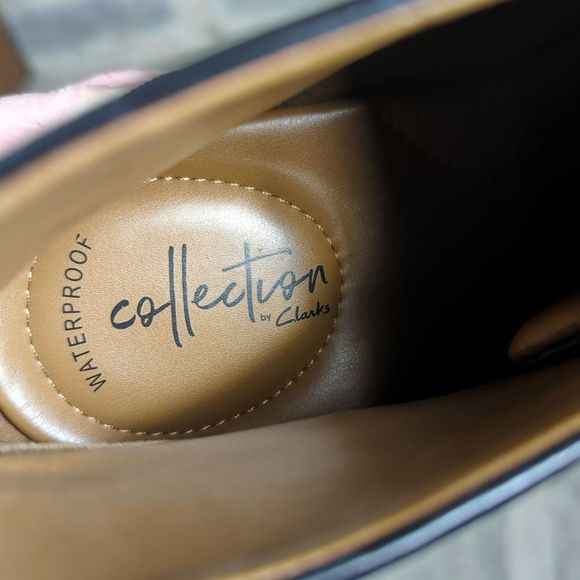 COLLECTION by Clark's Chelsea Ankle Boots Black Leather Men's Size 10 Blue Laces - Picture 11 of 12